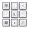 10" x 10" Black 9 Piece 123 Gallery Matted Frame Set by Studio Décor®